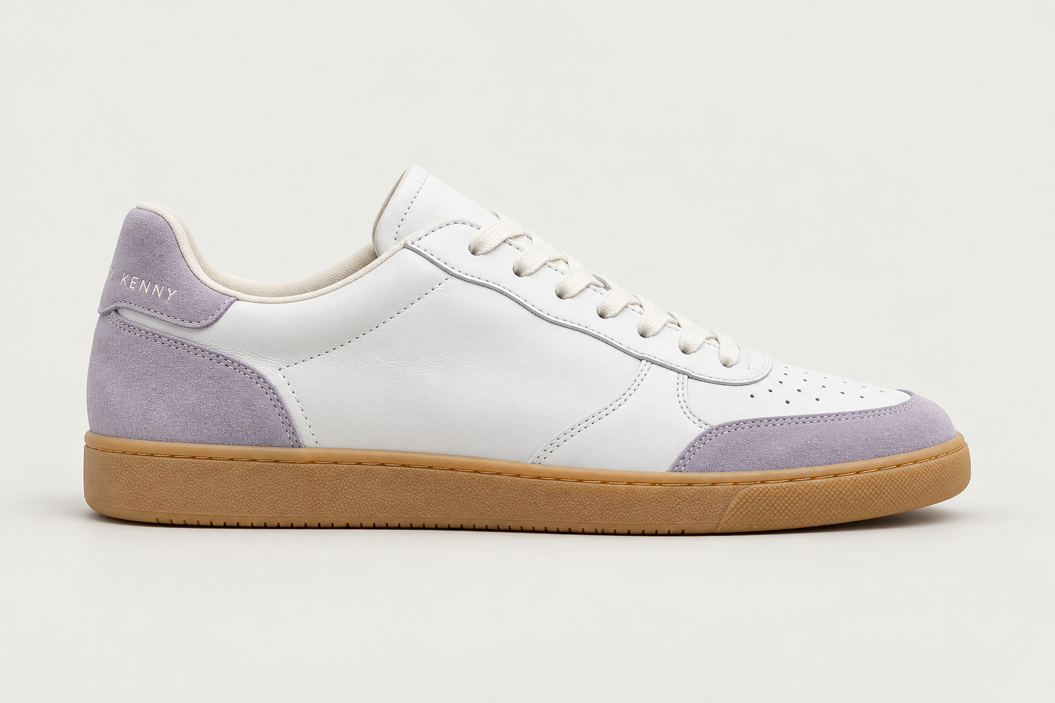 Court 03 white and lavender court sneaker